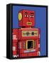 Vintage Red Robot-Ron Magnes-Framed Stretched Canvas