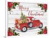 Vintage Red Truck Christmas-A-Jean Plout-Framed Giclee Print