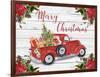 Vintage Red Truck Christmas-A-Jean Plout-Framed Giclee Print