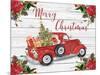 Vintage Red Truck Christmas-A-Jean Plout-Mounted Giclee Print