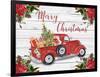 Vintage Red Truck Christmas-A-Jean Plout-Framed Giclee Print