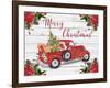 Vintage Red Truck Christmas-A-Jean Plout-Framed Giclee Print