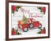 Vintage Red Truck Christmas-A-Jean Plout-Framed Giclee Print