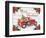 Vintage Red Truck Christmas-A-Jean Plout-Framed Giclee Print