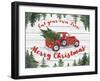 Vintage Red Truck Christmas-B-Jean Plout-Framed Giclee Print