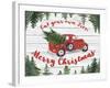 Vintage Red Truck Christmas-B-Jean Plout-Framed Giclee Print