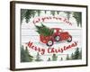 Vintage Red Truck Christmas-B-Jean Plout-Framed Giclee Print