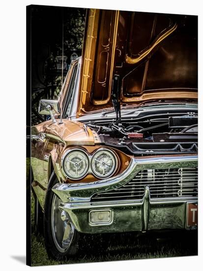 Vintage Retro American Car-David Challinor-Stretched Canvas