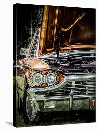 Vintage Retro American Car-David Challinor-Stretched Canvas