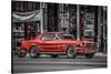 Vintage Retro American Car-David Challinor-Stretched Canvas