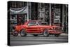 Vintage Retro American Car-David Challinor-Stretched Canvas