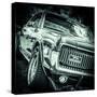 Vintage Retro American Car-David Challinor-Stretched Canvas