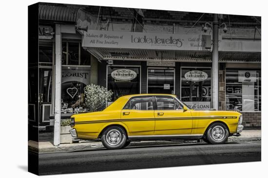 Vintage Retro American Car-David Challinor-Stretched Canvas