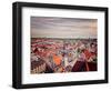 Vintage Retro Effect Filtered Hipster Style Travel Image of Aerial View of Munich - Marienplatz And-f9photos-Framed Photographic Print