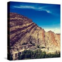 Vintage Retro Effect Filtered Hipster Style Travel Image of Hemis Gompa (Tibetan Buddhist Monastery-f9photos-Stretched Canvas