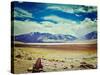 Vintage Retro Effect Filtered Hipster Style Travel Image of Himalayan Lake Kyagar Tso, Ladakh, Indi-f9photos-Stretched Canvas