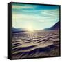 Vintage Retro Effect Filtered Hipster Style Travel Image of Sand Dunes in Himalayas on Sunrise. Hun-f9photos-Framed Stretched Canvas