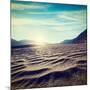 Vintage Retro Effect Filtered Hipster Style Travel Image of Sand Dunes in Himalayas on Sunrise. Hun-f9photos-Mounted Photographic Print