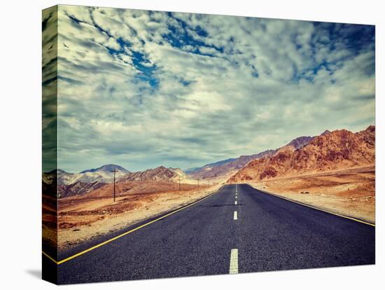 Vintage Retro Effect Filtered Hipster Style Travel Image of Travel Forward Concept Background - Roa-f9photos-Stretched Canvas