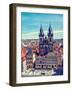 Vintage Retro Effect Filtered Hipster Style Travel Image of Tyn Church (Tynsky Chram) on Old City S-f9photos-Framed Photographic Print