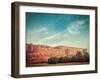 Vintage Retro Hipster Style Travel Image of Agra Fort with Grunge Texture Overlaid. Agra, Uttar Pra-f9photos-Framed Photographic Print