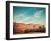 Vintage Retro Hipster Style Travel Image of Agra Fort with Grunge Texture Overlaid. Agra, Uttar Pra-f9photos-Framed Photographic Print