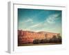 Vintage Retro Hipster Style Travel Image of Agra Fort with Grunge Texture Overlaid. Agra, Uttar Pra-f9photos-Framed Photographic Print