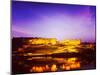 Vintage Retro Hipster Style Travel Image of Amer Fort (Amber Fort) Illuminated at Night - One of Pr-f9photos-Mounted Photographic Print