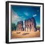 Vintage Retro Hipster Style Travel Image of Ancient Royal Palace Ruins - UNESCO World Heritage Site-f9photos-Framed Photographic Print