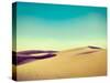 Vintage Retro Hipster Style Travel Image of Dunes of Thar Desert. Sam Sand Dunes, Rajasthan, India-f9photos-Stretched Canvas