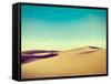 Vintage Retro Hipster Style Travel Image of Dunes of Thar Desert. Sam Sand Dunes, Rajasthan, India-f9photos-Framed Stretched Canvas