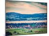 Vintage Retro Hipster Style Travel Image of German Countryside and Village. Bavaria, Germany-f9photos-Mounted Photographic Print