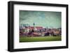 Vintage Retro Hipster Style Travel Image of German Countryside and Village. Bavaria, Germany-f9photos-Framed Photographic Print