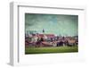 Vintage Retro Hipster Style Travel Image of German Countryside and Village. Bavaria, Germany-f9photos-Framed Photographic Print