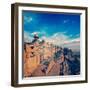 Vintage Retro Hipster Style Travel Image of India Tourist Attraction - Mughal Architecture - Gwalio-f9photos-Framed Photographic Print