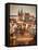 Vintage Retro Hipster Style Travel Image of Mala Strana and  Prague Castle over Vltava River with G-f9photos-Framed Stretched Canvas