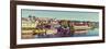 Vintage Retro Hipster Style Travel Image of Panorama of Historic Center of Prague:  Gradchany (Prag-f9photos-Framed Photographic Print