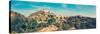 Vintage Retro Hipster Style Travel Image of Panorama of Kumbhalgrh Fort. Rajasthan, India-f9photos-Stretched Canvas