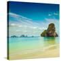 Vintage Retro Hipster Style Travel Image of Pranang Beach. Krabi, Thailand-f9photos-Stretched Canvas