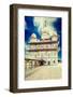 Vintage Retro Hipster Style Travel Image of Sikh Gurdwara with Overlaid Grunge Texture with Overlai-f9photos-Framed Photographic Print