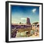 Vintage Retro Hipster Style Travel Image of Sri Menakshi Temple Water Tank, Madurai, Tamil Nadu, In-f9photos-Framed Photographic Print