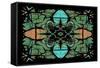 Vintage Retro Kaleidoscope Flower-Steve18-Framed Stretched Canvas