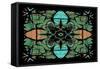 Vintage Retro Kaleidoscope Flower-Steve18-Framed Stretched Canvas