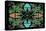 Vintage Retro Kaleidoscope Flower-Steve18-Stretched Canvas