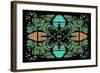 Vintage Retro Kaleidoscope Flower-Steve18-Framed Art Print