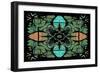 Vintage Retro Kaleidoscope Flower-Steve18-Framed Art Print