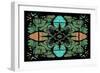 Vintage Retro Kaleidoscope Flower-Steve18-Framed Art Print