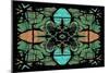 Vintage Retro Kaleidoscope Flower-Steve18-Mounted Art Print