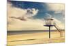 Vintage Retro Style Filtered Picture of a Lifeguard Tower on a Beach.-Maciej Bledowski-Mounted Photographic Print