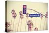 Vintage Retro Toned Hollywood Boulevard Sign, Los Angeles.-Maciej Bledowski-Stretched Canvas
